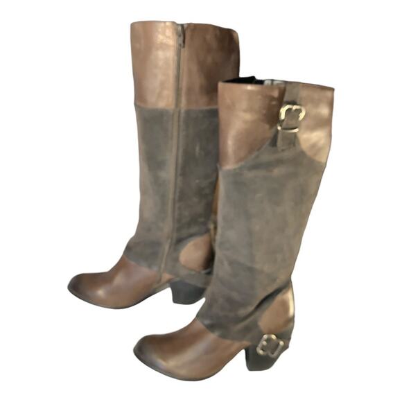 Fergie Women's Rustic Western Brown Leather Boots 10 - Picture 5 of 9